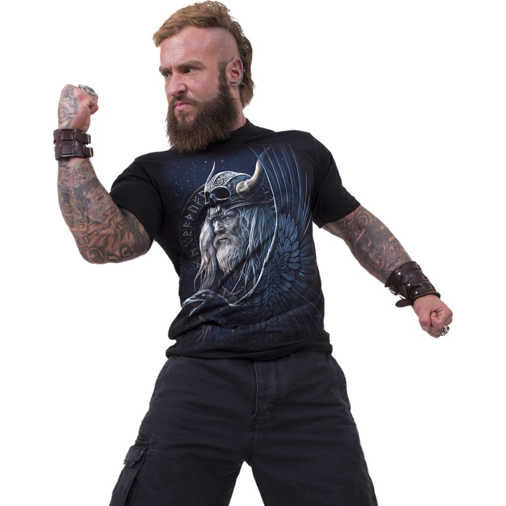 Spiral - Odin'S Warrior Heren T-shirt - Zwart